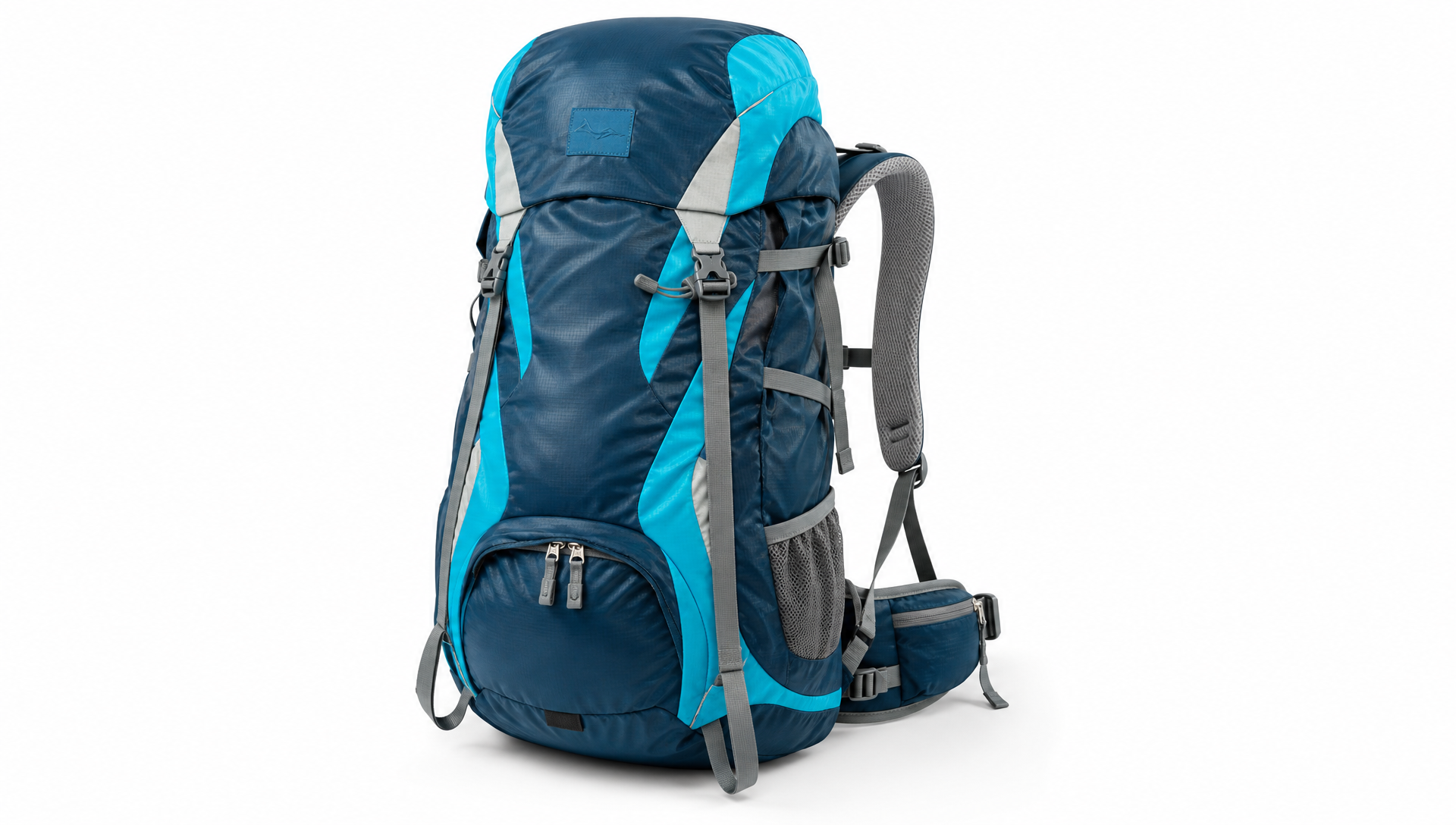 Hiking backpack on mountain trail
