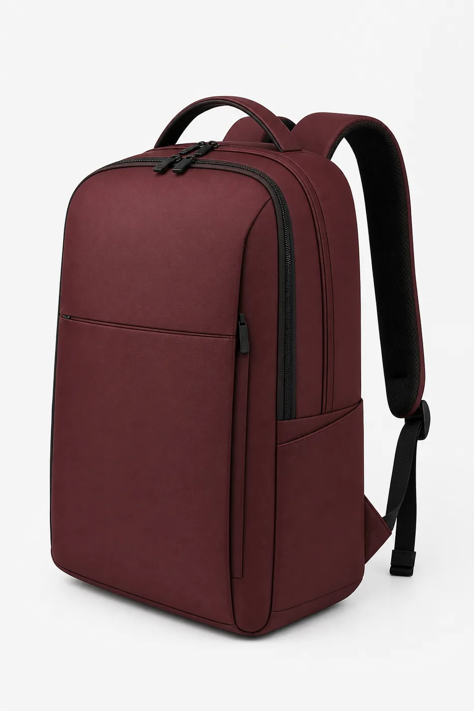 Minimalist navy business backpack with clean front panel