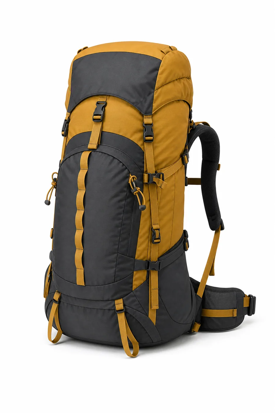 Larger hiking backpack with external lash points