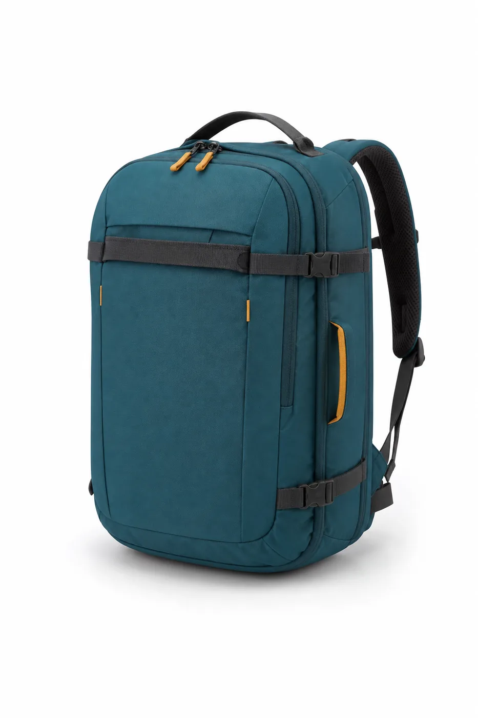 Compact cabin travel backpack with front access panel